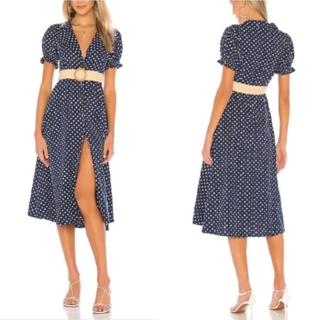 Weworewhat Bella Polka-Dot Dress Nwt $328